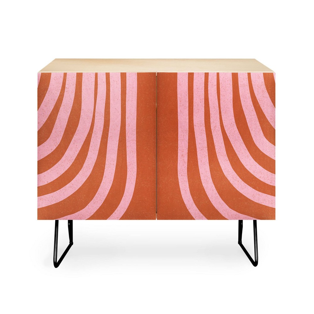 Photos - Wardrobe Sunshinecanteen Sahara Credenza Pink/Black - Deny Designs