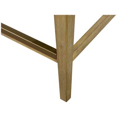 Connor 25" Beige Upholstered Counter Stool with Wood Legs