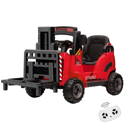 12V Kids Electric Ride On Forklift Car w/Remote Control, Liftable Fork and Music