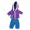 Miniland Doll Clothes, Fits 12-5/8" Dolls, Cold Weather Purple Fleece Set - 3 of 3