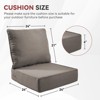 Buenhomino 6-inch Outdoor Cushion Set, 24"x24" Replacement Water Resistant Zippered Cushion for Chairs，8 Colors - 2 of 4