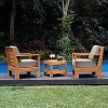 Cambridge Casual Logan Teak Outdoor Lounge Chair with Sunbrella Cast Shale Cushion: Weather-Resistant, Galvanized Steel Hardware - 2 of 4