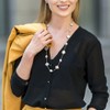 EVERLY JEWELRY | 11-20mm Cultured Freshwater Pearl Station Classic Stackable Necklace, 40 inc - 4 of 4