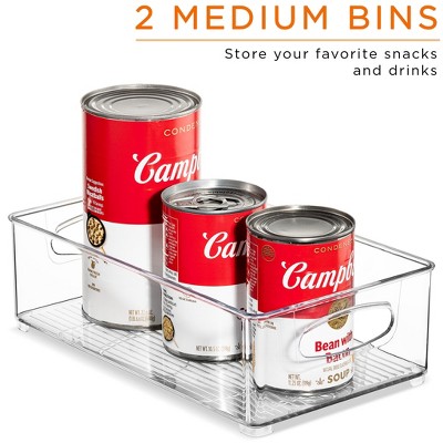 Clear BPA-Free Stackable Plastic Storage Bin Set