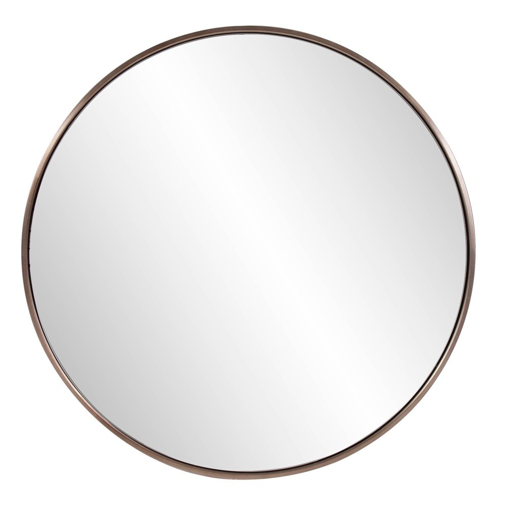 Photos - Wardrobe Howard Elliott 30" Round Stainless Steel Framed Vanity Mirror Brushed Brass