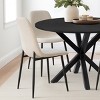 Round Dining Table Set for 4, Compact Kitchen Table and Upholstered Chair Set, 5-Piece Black Modern Dining Furniture-Tanpinhause - 2 of 4