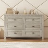 ALEXOUN Farmhouse Style Retro Wooden Dresser with 6 Drawer,Wood Storage Cabinet Drawers Chest for Bedroom - 4 of 4