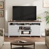 Modern TV Stand for 65 Inch, TV Semi-Open Double Door Cabinet with Adjustable Shelves - 3 of 4