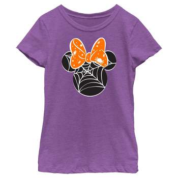 Girl's Disney Mickey and Friends Minnie Web Silhouette T-Shirt