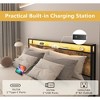 King Size Bed Frame with Storage Headboard and Charging Station - 4 of 4
