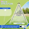 Metal Swing Set for Backyard with 1 Saucer Swing, Basketball Hoop, 1 Seat, 1 Swing Glider - 4 of 4