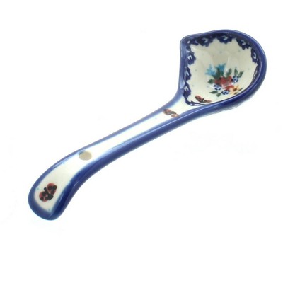 Blue Rose Polish Pottery 10 Vena Gravy Ladle