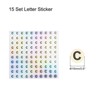 Unique Bargains Laser Capital Alphabet Round Self-Adhesive Reflective Letter Stickers 10 Pcs - 2 of 3