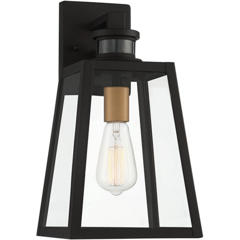John Timberland Industrial Outdoor Wall, Black Outdoor Wall Sconce