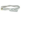Woods 8' Grounded Extension Cord White: 16 AWG, 3 Outlets, Indoor Use, UL Listed, 13 Amps, 8 ft Length - 2 of 4
