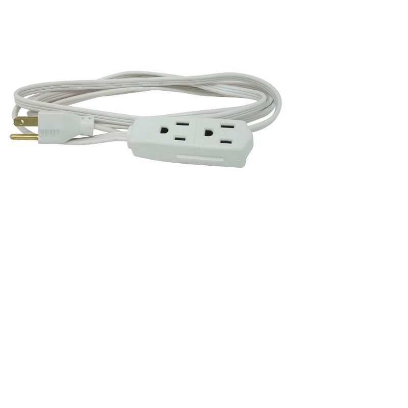 Woods 8&#39; Grounded Extension Cord White, 2 of 5