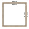 Amanti Art 26"x26" Woodgrain Stripe Mocha Framed Magnetic Dry Erase Board - 4 of 4