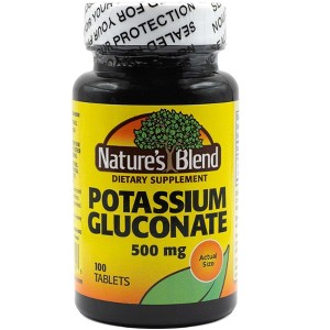 Nature’s Blend Potassium Gluconate 500 mg Tablets for Electrolyte Balance, Muscle Support, and Daily Wellness   100 Tablets - 1 of 4