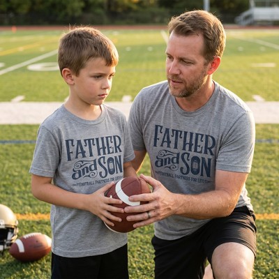Мужские футболки Crazy Dog T-Shirts, Inc. Mens Funny T Shirts Father and Son Football Partners for Life Sarcastic Fathers Day Graphic Tee for Men - Crazy Dog Men's T Shirt Gift for Dad S — фото 3