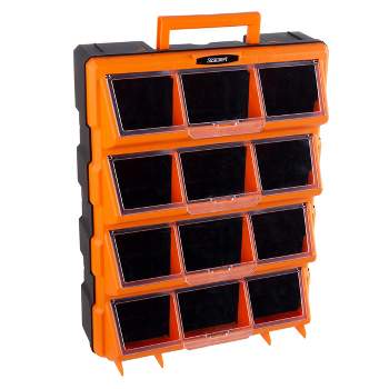 Portable Tool Box With Wheels ? Stackable 2-in-1 Tool Chest ? Foldable  Comfort Handle And Tough Latches On The Mobile Tool Box By Stalwart : Target