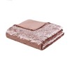 Sapphtopaz Blush Crushed Velvet Comforter Set Duvet Cover Set, Diamond Quilted Bedding Set with Throw Pillows, Machine Washable - 2 of 4