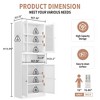 72" Tall Kitchen Pantry Cabinet,Metal Pantry Cabinet with Countertop & 4 Adjustable Shelves, Utility Storage Cabinet - 3 of 4