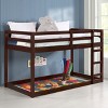 Sapphtopaz Wood Twin Size Loft Bed with Ladder,Low Bed Frame with Guardrail,Nursery Floor Toddler Bed with Under Bed Space for Boys & Girs - 2 of 4