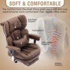 Big and Tall Office Chair with Footrest - Efomao High Back Executive Desk Chair with Wide Seat, Adjustable Armrests, Ergonomic Computer Chair, Brown - 2 of 4