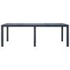 vidaXL Patio Table Garden Outdoor Porch Dining Table with Rattan Look Plastic - 2 of 4