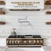 WOWOW Solid Brass Wall Mounted Pot Filler Faucet with Double Joint Swing Arms - 3 of 4