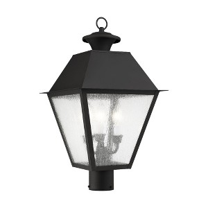 Livex Lighting Mansfield 3 - Light Post Light in  Black - 1 of 1