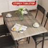 Kitchen Table and Chairs, Kitchen Table Sets with 4 Chairs, Dining Table Set Set for Apartments, Sturdy & Space-Saving - 4 of 4