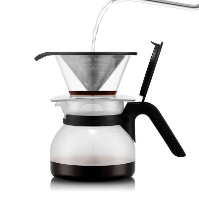 Bodum Rio 4c 16oz Dripper Set Pour Over Coffee Maker Black: 4 Cup Manual Drip Coffee Maker, BPA-Free, Dishwasher-Safe - Thumbnail 3