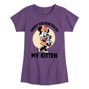 Girls' - Disney - Minnie Mouse Fitted Short Sleeve Graphic T-Shirt - 1 of 4