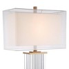 Vienna Full Spectrum Darcia Modern Table Lamp with Clear Acrylic Riser 29" Tall Crystal Sheer Outer White Linen Inner Shade for Bedroom House Home - 3 of 4