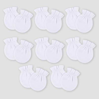 Image of Gerber Baby 8pk Mittens - White