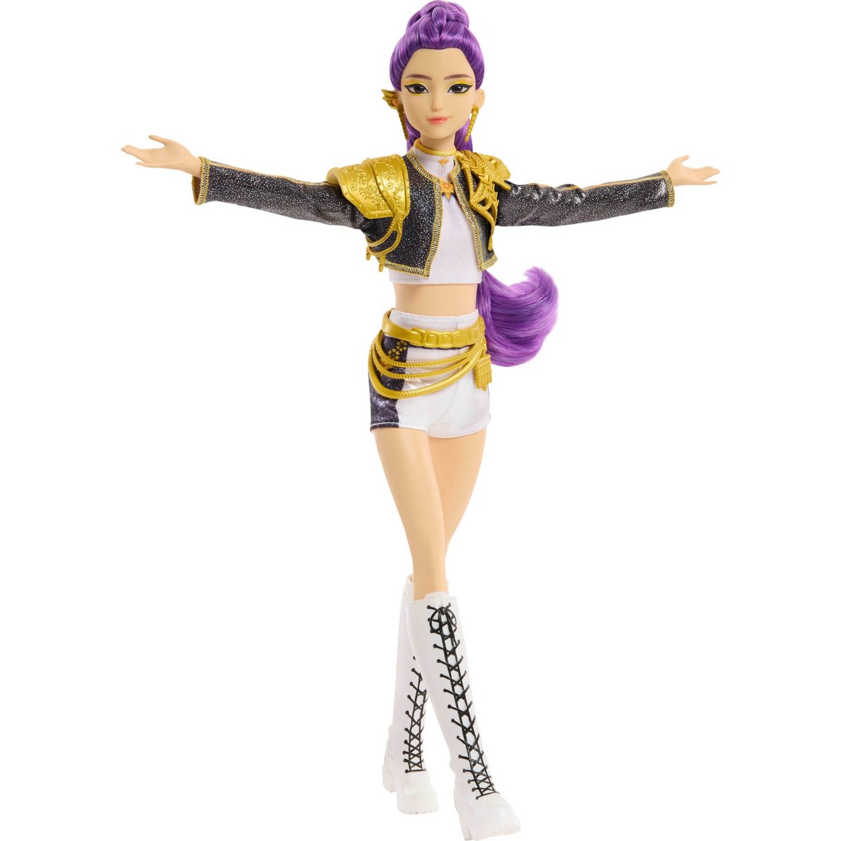 Детские куклы KPop Demon Hunters HUNTR/X Rumi Golden Singing Doll in Removable Outfit and 5 Posable Joints — фото 5