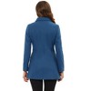 INSPIRE CHIC Women's Christmas Peter Pan Collar Double Breasted Long Trench Winter Pea Coat - 4 of 4