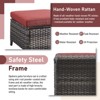 Gymojoy Outdoor Patio Footstool Ottomans with Cushion - 4 of 4