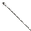 Black Bow Jewelry 2.5mm 14k White Gold Solid Diamond Cut Rope Chain Necklace - 3 of 4