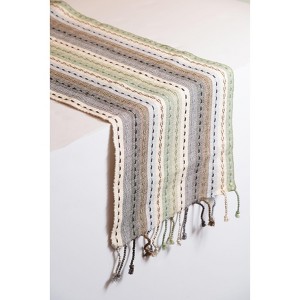 Lintex Linens Phoenix Stripe Dobby 100% Cotton Table Runner 72" – Soft, Textured, Durable Fabric, Adds Classic Style to Dining Tables - 1 of 2