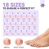 SAVILAND French Press On Toenails 216Pcs, 18 Sizes Short Square & Round Soft Gel Tips - Soak Off Fake Toe Nail Kit. - 4 of 4