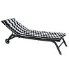 PAGED 2-Piece Polyester Patio Chaise Lounge Cushion Replacement,Patio Cushion with High Resilience Sponge for Poolside,Backyard - 2 of 4