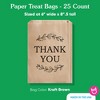 Big Dot of Happiness Rustic Leaves Thank You Kraft Brown Paper Treat Bags, Party Individual Greaseproof Paper Sandwich Cookie Bags - 25 Count - 4 of 4