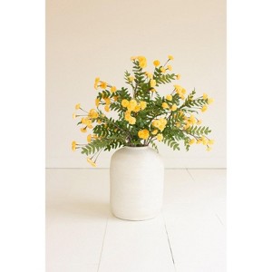 Botanica Stem Spray – 32"L Bendable EVA Foam Floral Accent in Yellow, Set of 6 by Kalalou - 1 of 3