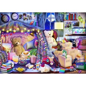 Brain Tree - Teddy's Room 1000 Pieces Jigsaw Puzzle - Random Cut - 27.5"lx19.5"w - 1 of 1