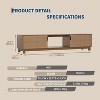 70" Long TV Stand for Living Room, Mid Century Modern Entertainment Center for TVs, TV Console with Fluted Doors & Open Storage Compartment - 2 of 4