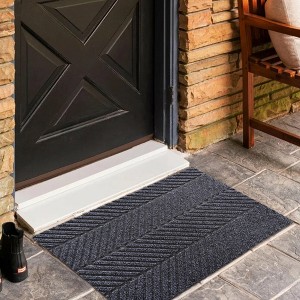 Front Door Mat Indoor Outdoor Entrance, 24" x 36" Heavy Duty Commercial Floor Mats, Low Profile, Non Slip Backing for Entrance - 1 of 4