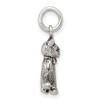 Black Bow Jewelry Sterling Silver 3D Antiqued Cat Charm or Pendant - 2 of 4