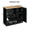 Dog Feeding Station with Storage, Pet Food Storage Cabinet with Dog Bowls, Hidden Tilt-Out Pet Feeder Station for Dogs and Cats Feeding & Watering - 3 of 4